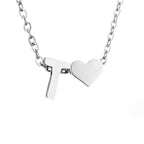 YAHNA | Silver Necklace with Initial Letter