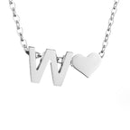 YAHNA | Silver Necklace with Initial Letter