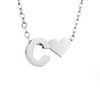 YAHNA | Silver Necklace with Initial Letter