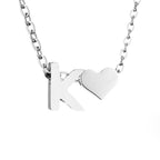 YAHNA | Silver Necklace with Initial Letter