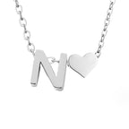 YAHNA | Silver Necklace with Initial Letter