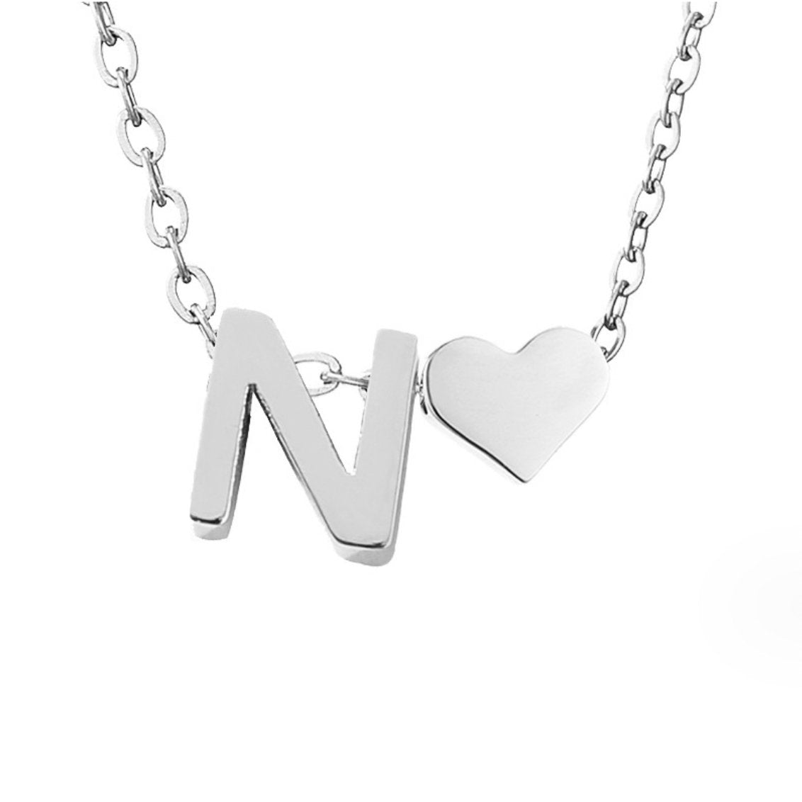 YAHNA | Silver Necklace with Initial Letter