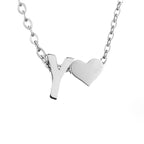 YAHNA | Silver Necklace with Initial Letter