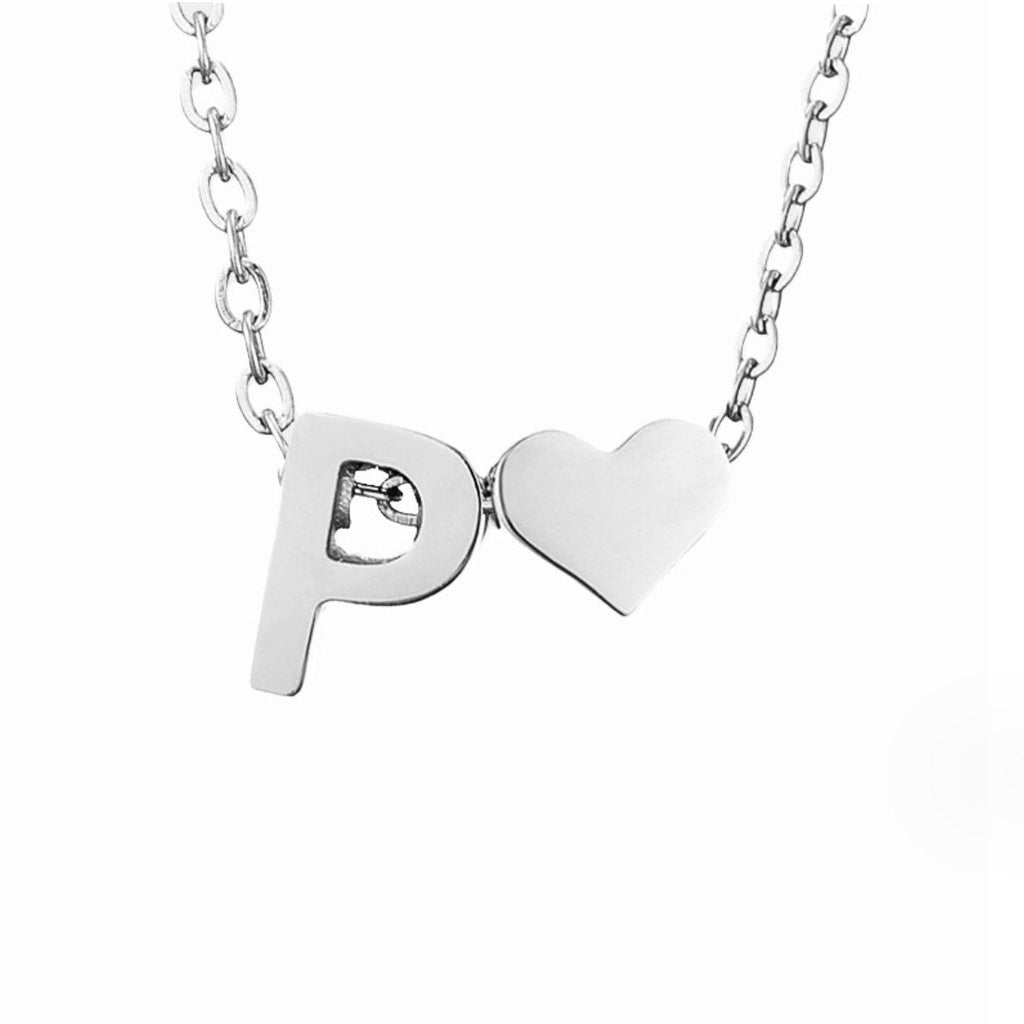 YAHNA | Silver Necklace with Initial Letter