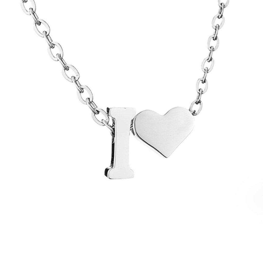 YAHNA | Silver Necklace with Initial Letter