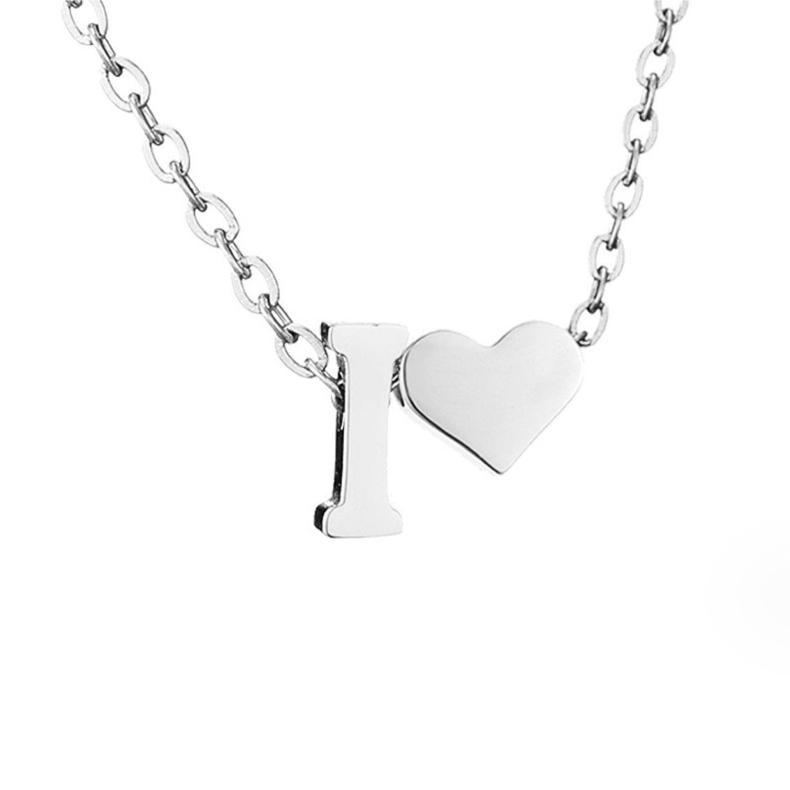YAHNA | Silver Necklace with Initial Letter