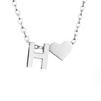 YAHNA | Silver Necklace with Initial Letter