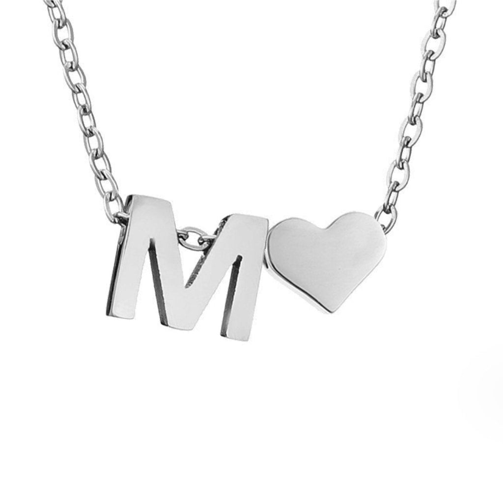 YAHNA | Silver Necklace with Initial Letter