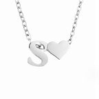 YAHNA | Silver Necklace with Initial Letter