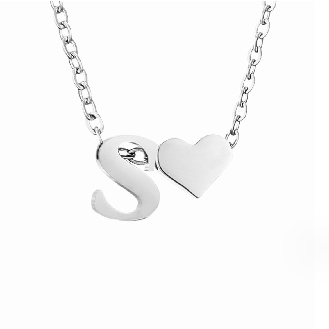 YAHNA | Silver Necklace with Initial Letter