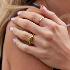 Emerald Arizona Crystal Ring