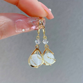 MONIQUE | Sophisticated Golden Opal Earrings
