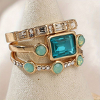 AQUA | RETRO CRYSTAL RING