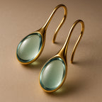 Gold and Silver Hanging Crystal Earrings