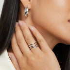 Kiya Gelaagde Sterling Silver Ring