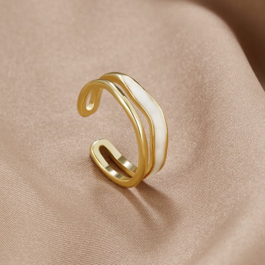 Layered Hoop Ring