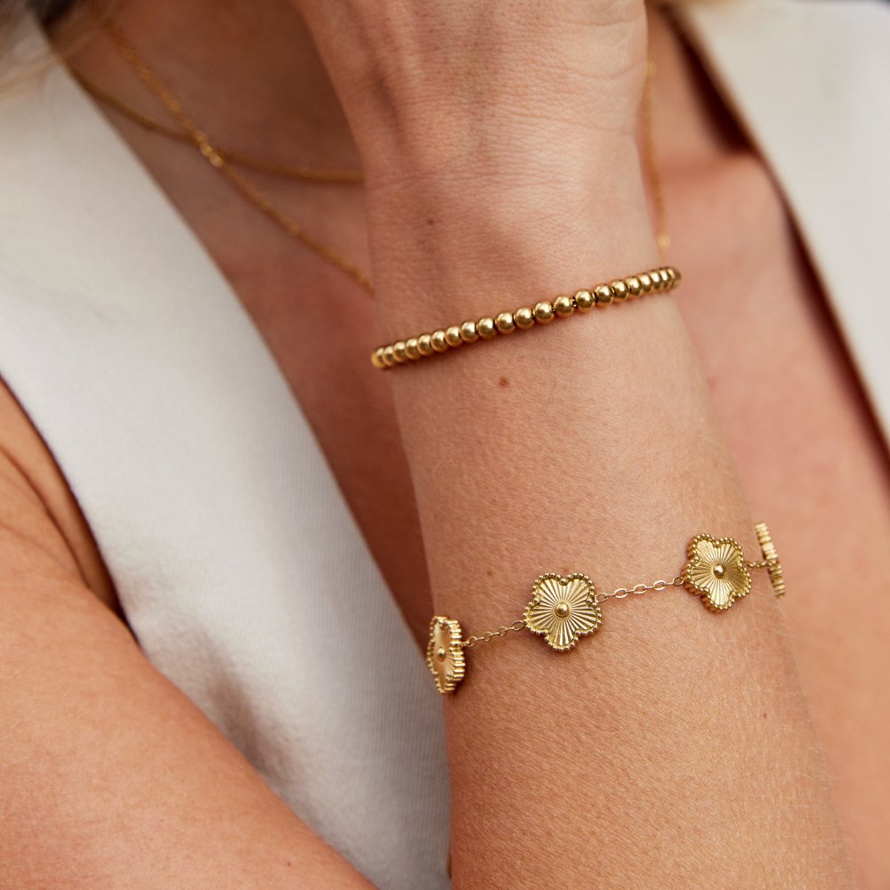 AISHA | ELEGANT GOLD BEADED BRACELET
