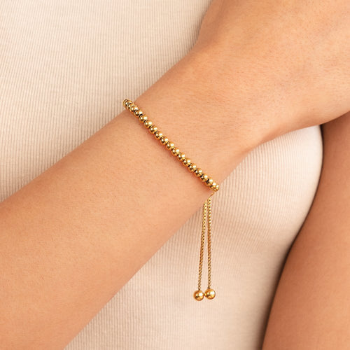 AISHA | ELEGANT GOLD BEADED BRACELET