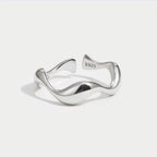 Minimalist Waves Ring